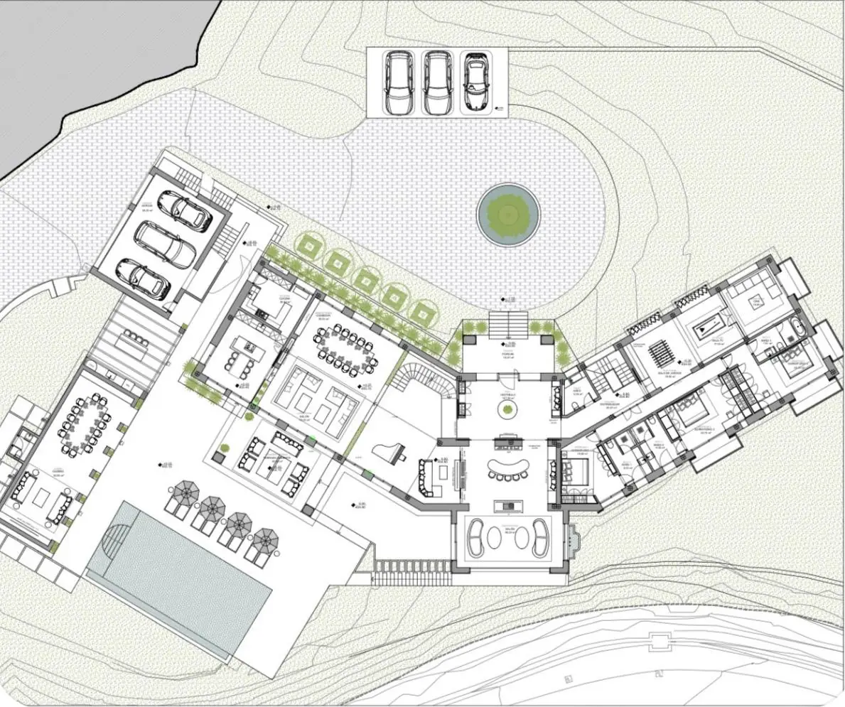 Ground floor plan of Casa Servetta.